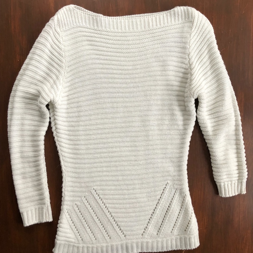 Comfy White Knit Sweater